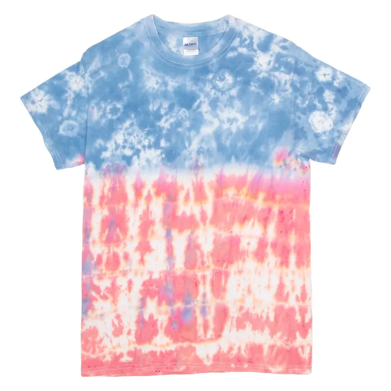 Gildan Mens Tie Dye T-Shirt Blue S 1