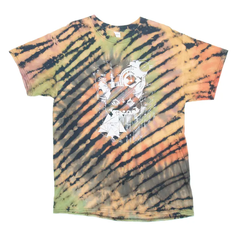 Gildan Mens Tie Dye T-Shirt Brown L 1