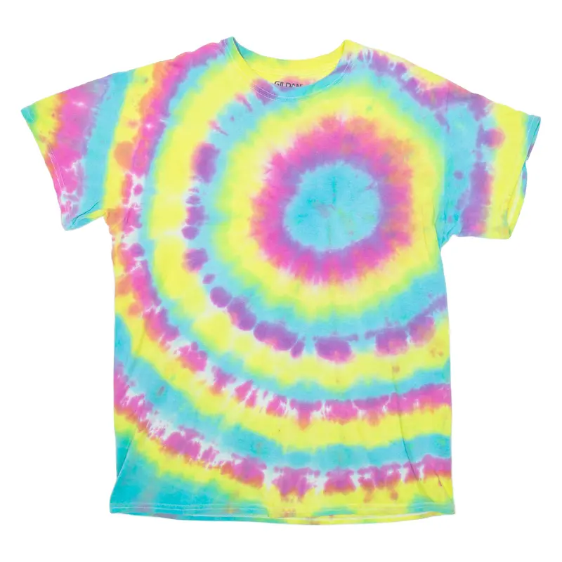 Gildan Mens Tie Dye T-Shirt Purple M 1
