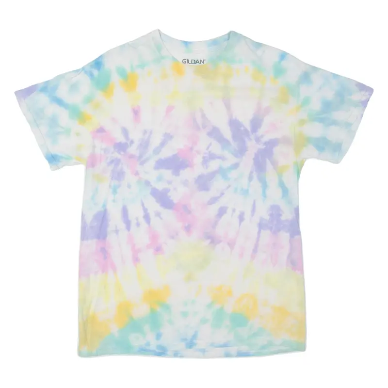 Gildan Mens Tie Dye T-Shirt Purple M 1