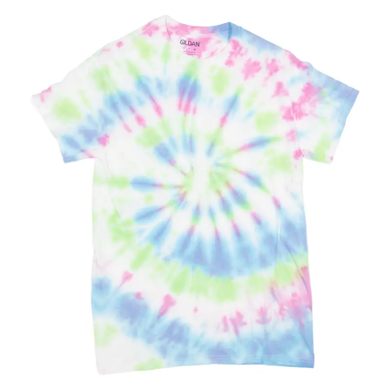 Gildan Mens Tie Dye T-Shirt White S 1