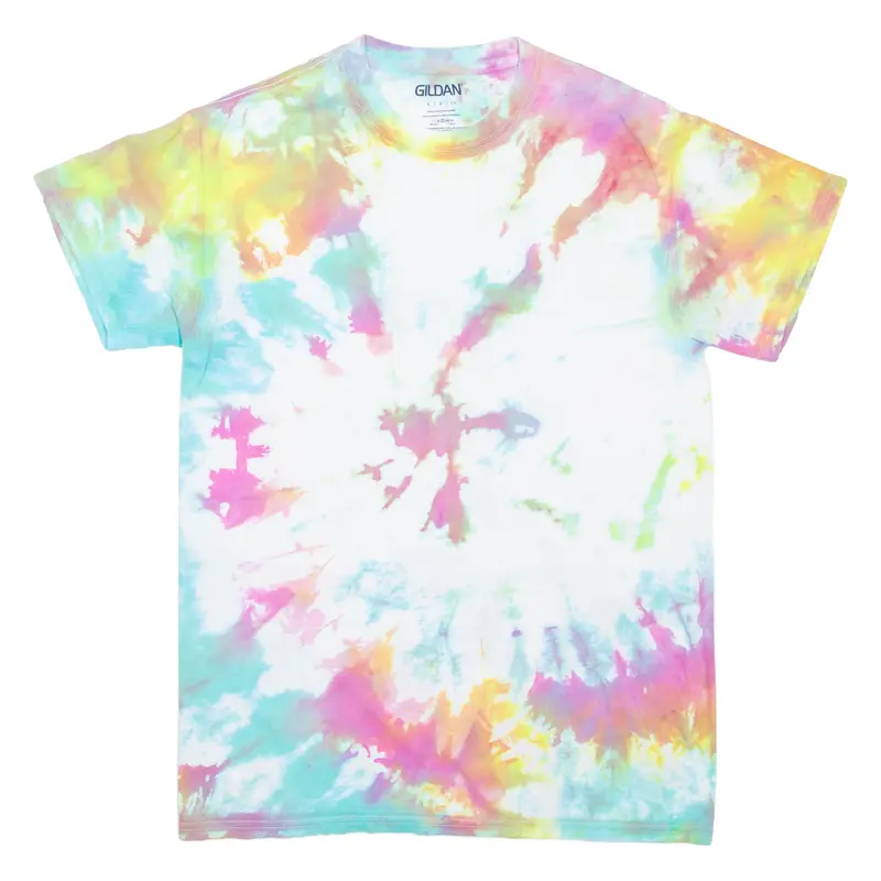 Gildan Mens Tie Dye T-Shirt White S 1