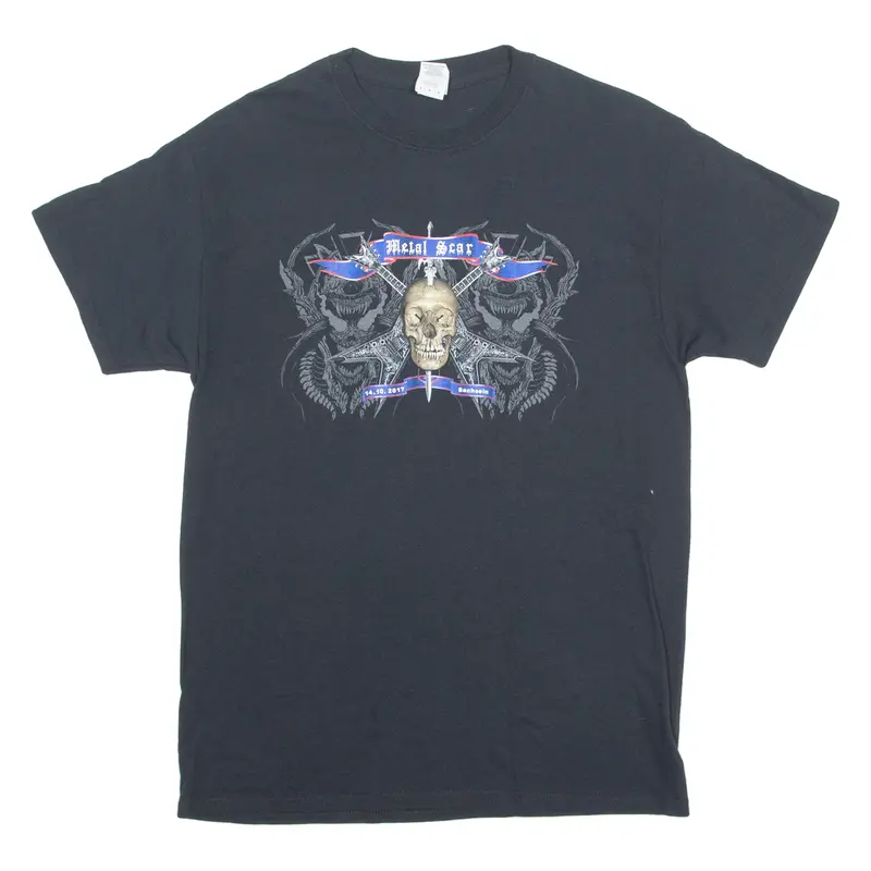 Gildan Metal Scar Festival Mens Band T-Shirt Black Crew Neck M 1