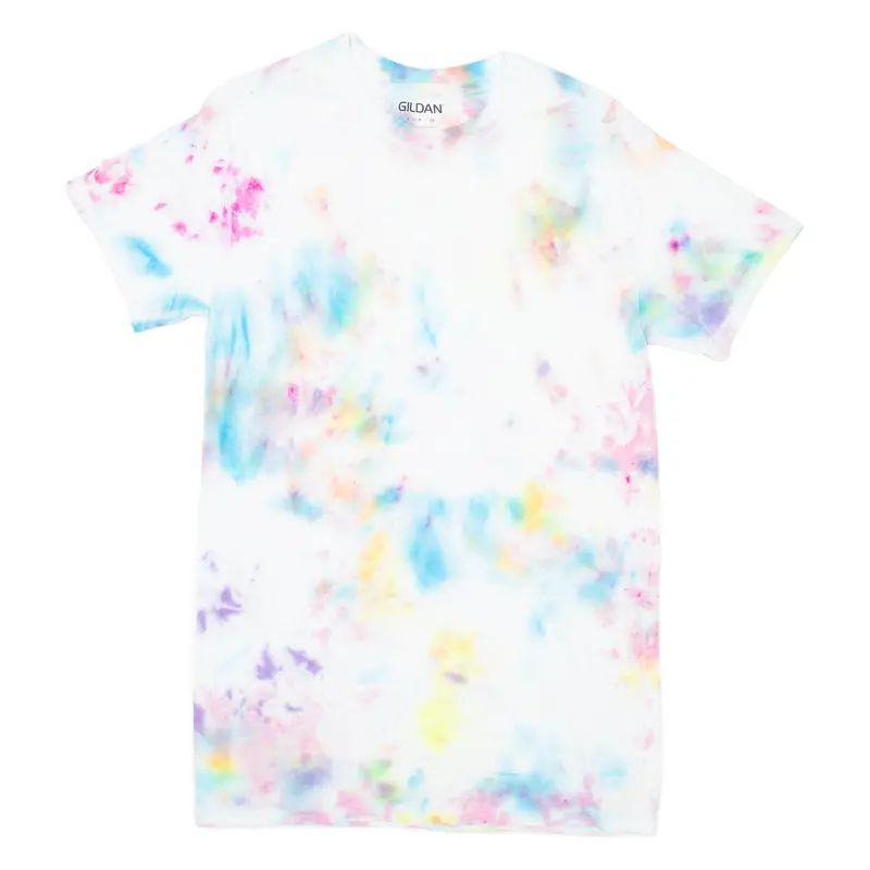 Gildan Oversized Mens Tie Dye T-Shirt White S 1