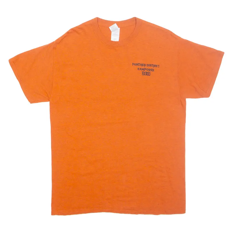 Gildan Panther District Camporee 2019 Mens T-Shirt Orange M 1