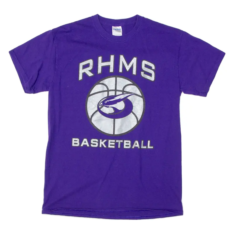 Gildan Rhms Basketball Mens T-Shirt Purple Usa M 1