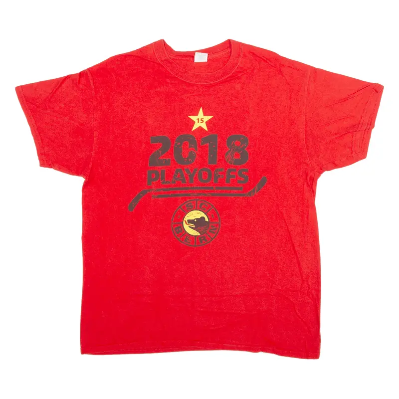 Gildan Sc Bern 2018 Playoffs Mens T-Shirt Red L 1