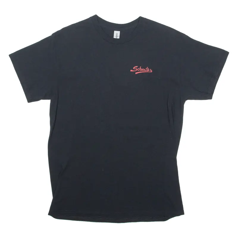 Gildan Schwartz's Mens T-Shirt Black Crew Neck M 1