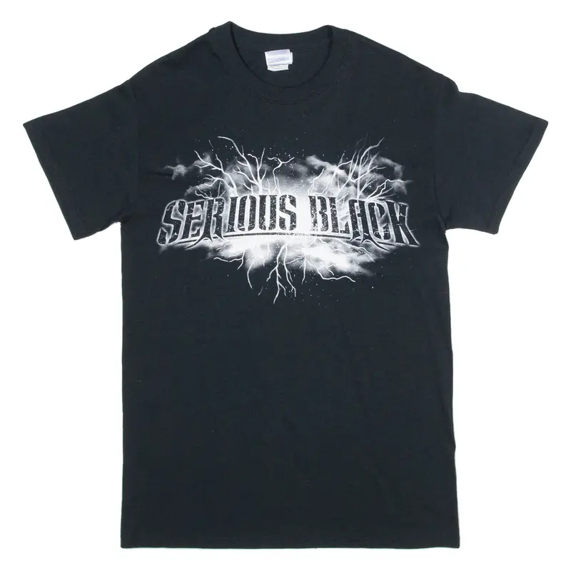 Gildan Serious Black Mens Band T-Shirt Black S 1