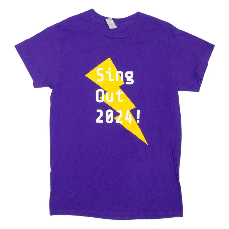 Gildan Sing Out 2024 Mens T-Shirt Purple S 1