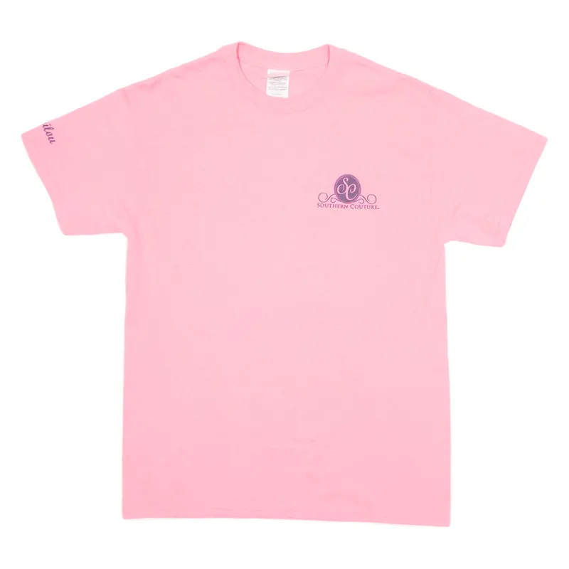 Gildan Southern Couture Mens T-Shirt Pink M 1