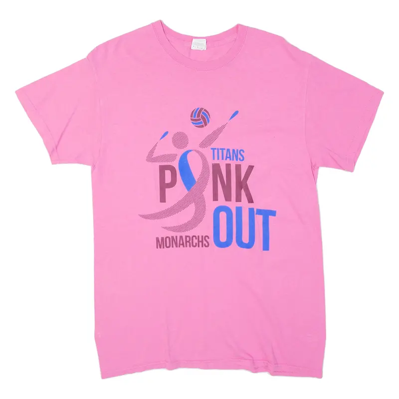 Gildan Titans Pink Womens T-Shirt Pink M 1