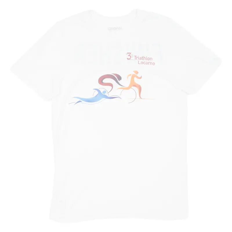 Gildan Triathlon Mens T-Shirt White S 1