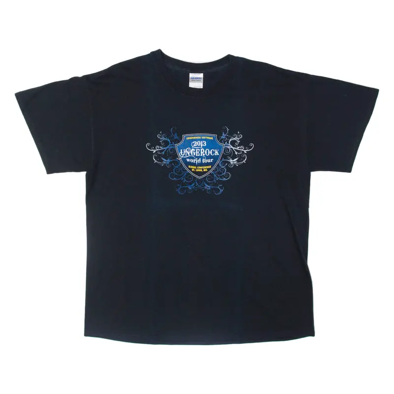 Gildan Ungerock Mens Band T-Shirt Black Usa L 1