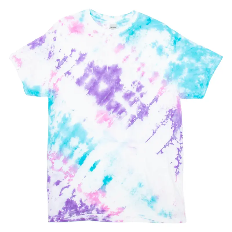 Gildan Womens Tie Dye T-Shirt Purple M 1