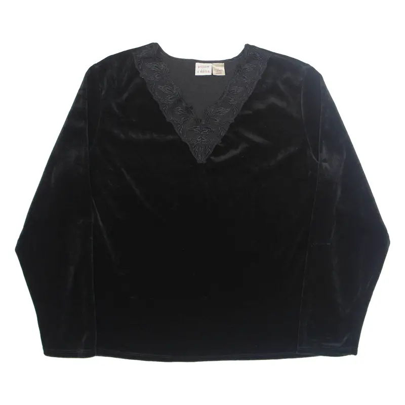 Gilligan O ' Malley Womens Blouse Black Long Sleeve 90S L 1