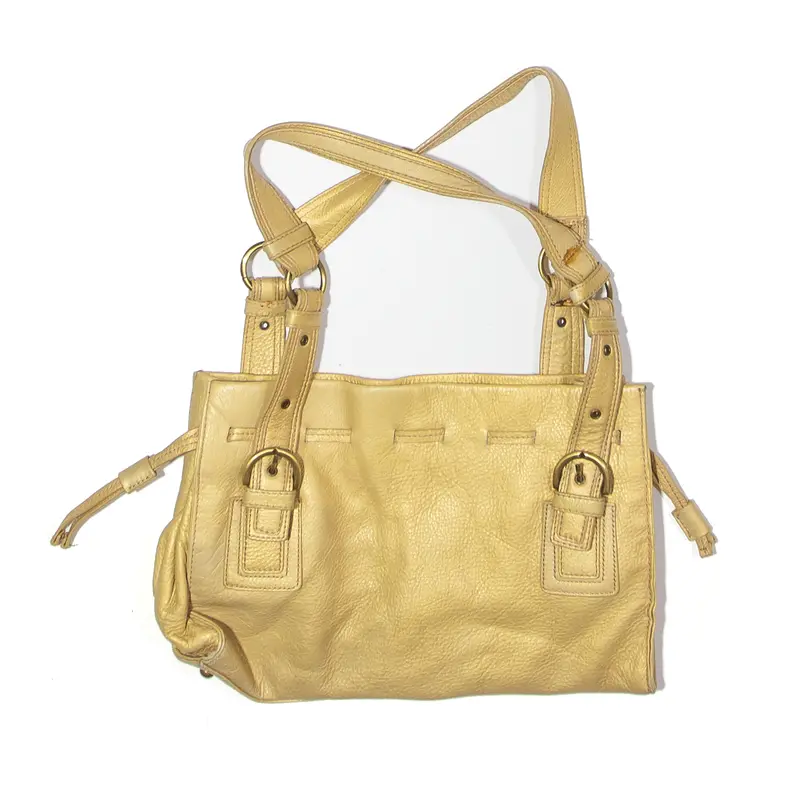 Gioshi Milano Leather Look Shoulder Bag Gold Womens 1