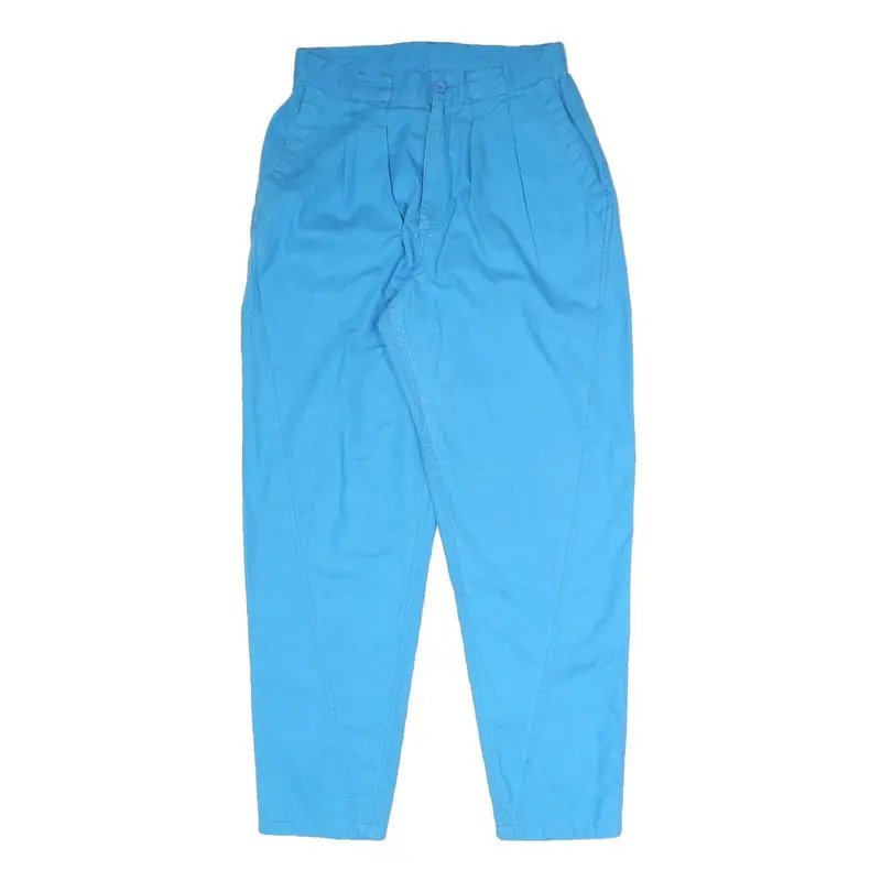 Gitano Womens Cotton Blend Blue Regular Fit Tapered Leg Trousers W28 L28 Casual 1