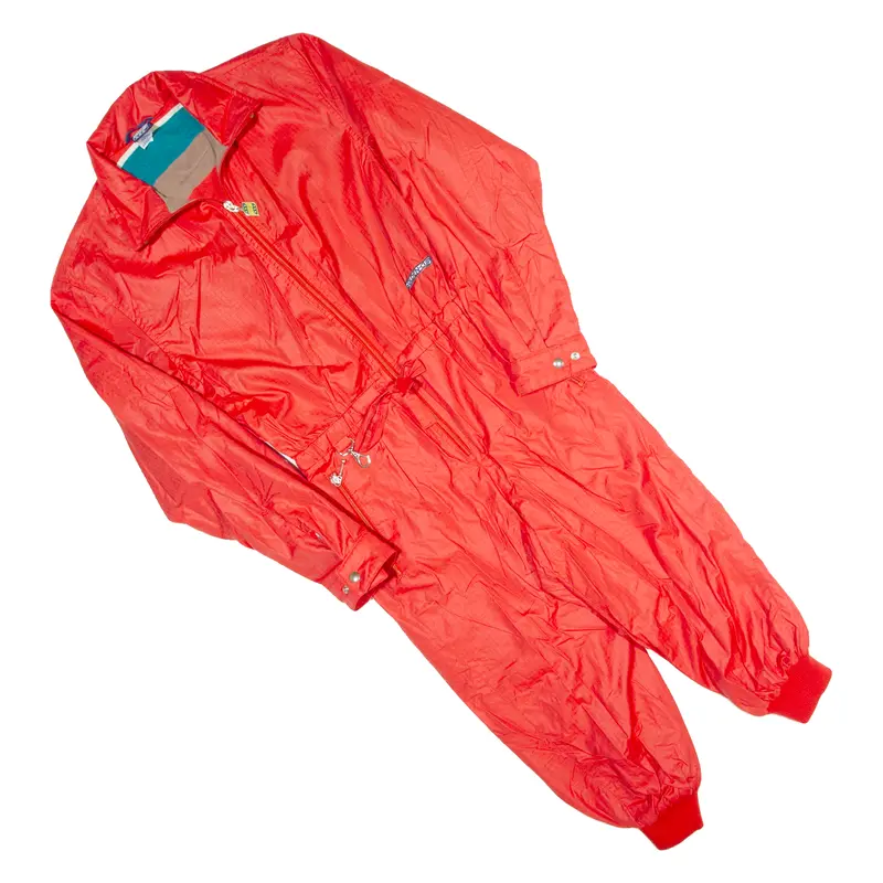 Golden Cup 3/4 Length Womens Ski Suit Red 90S S W28 L19 1