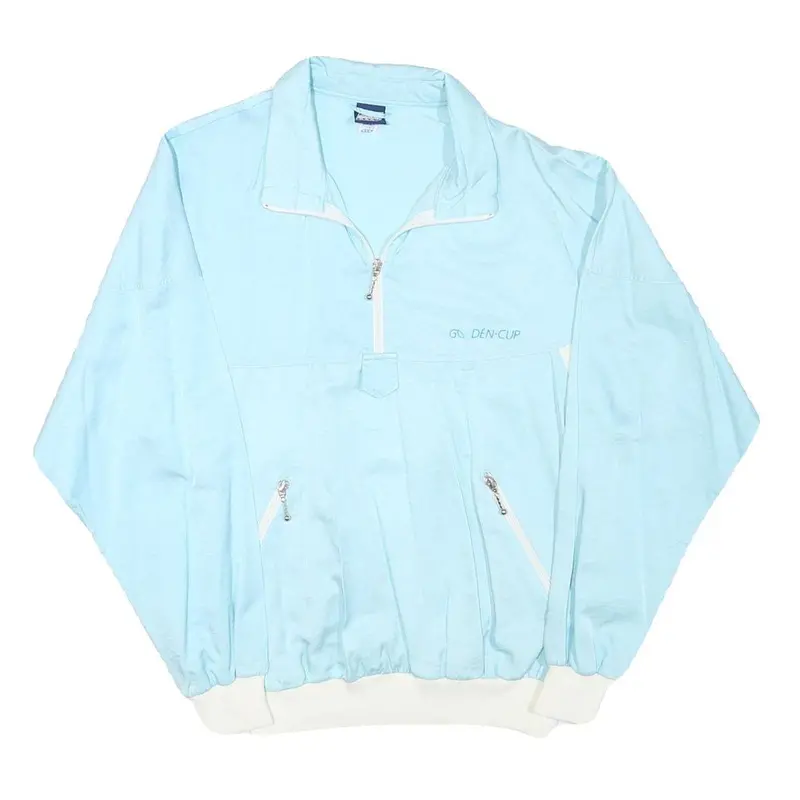 Golden Cup Womens Blue Zip Jacket M Polyester Plain Lightweight Casual 1