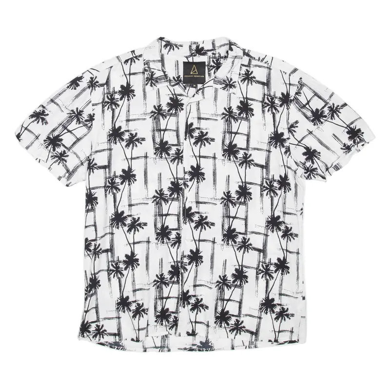 Golden Equation Mens Hawaiian Shirt Black Crazy Pattern M 1