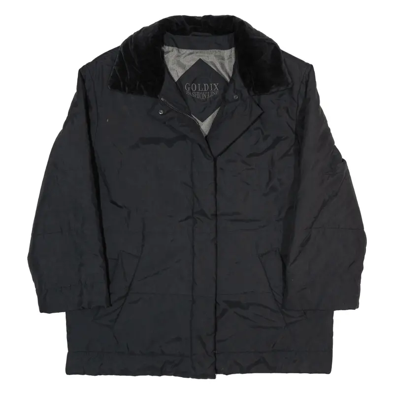 Goldfix Womens Puffer Jacket Black 90S Uk 16 1