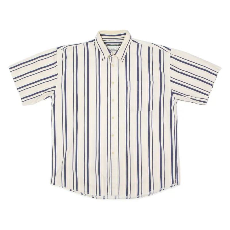 Golf Classics By Munsingwear Mens Shirt Beige 90S Striped L 1