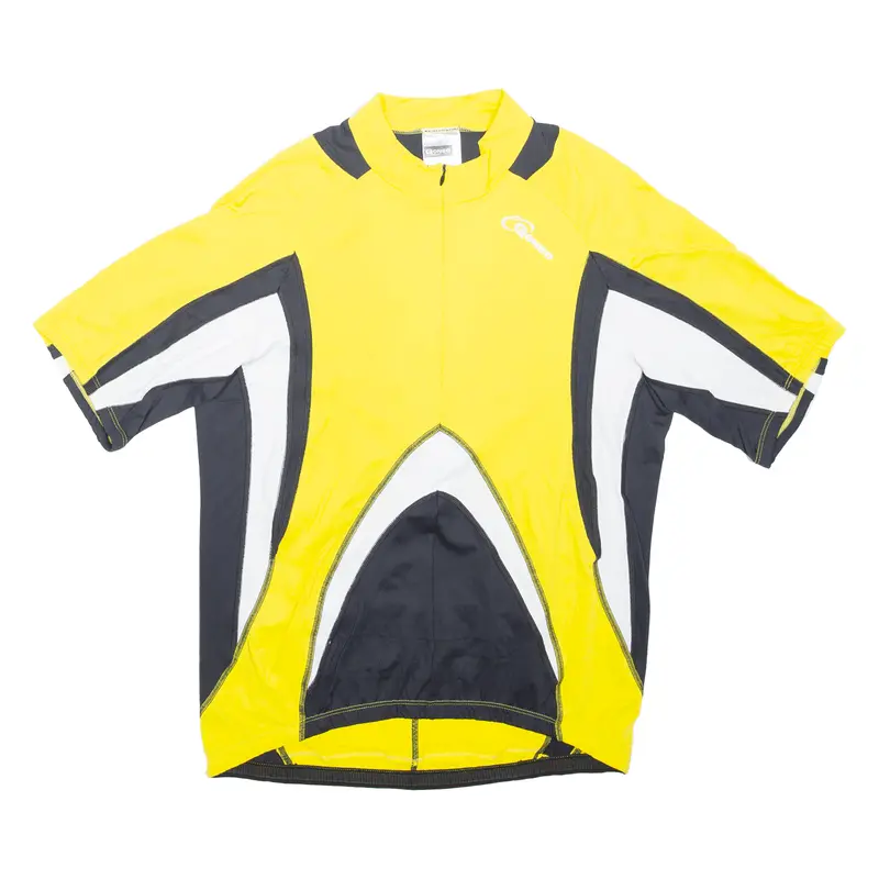Gonso Cycling Shirt Mens Jersey Yellow 1/2 Zip L 1