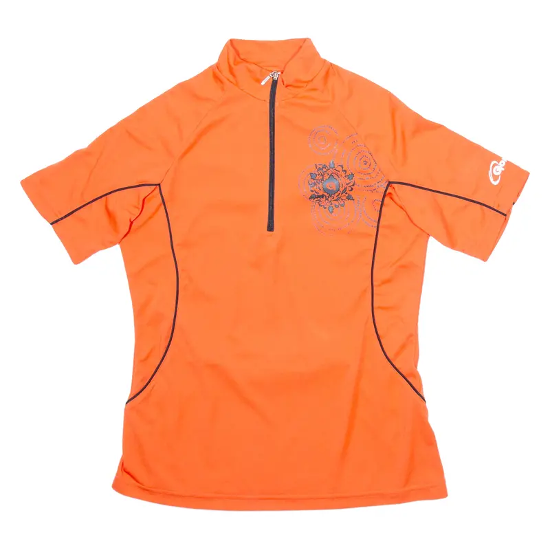 Gonso Cycling Womens Jersey Orange 1/4 Zip Uk 12 1