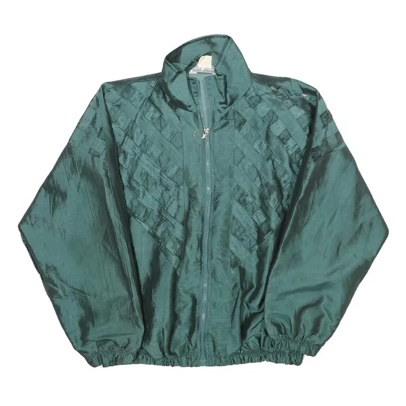 Great Cavalier Womens Green Xl Jacket Polyamide Blend Plain Zip Up Retro Style 1
