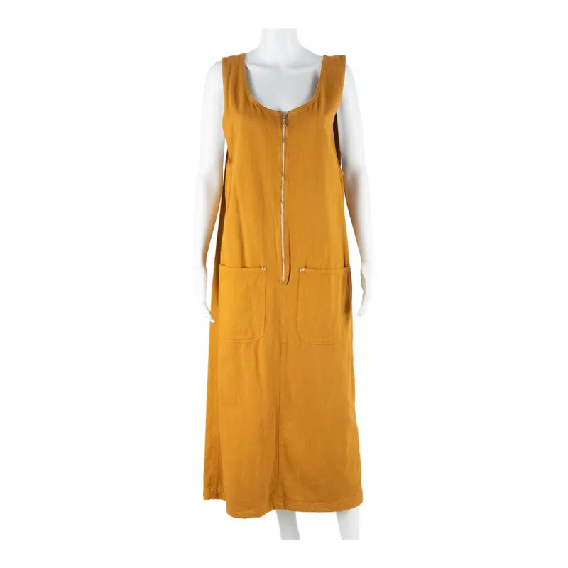 Great Gear Clothing Co Womens Shift Dress Orange Sleeveless Long M 1