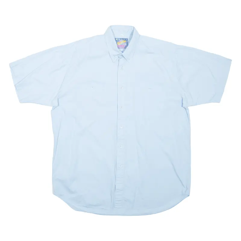 Great Manhattan Club Mens Plain Shirt Blue M 1