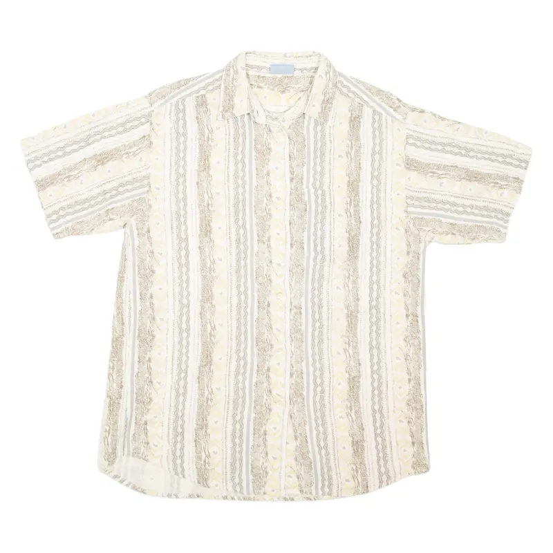 Greenfield Mens Shirt Brown Striped L 1