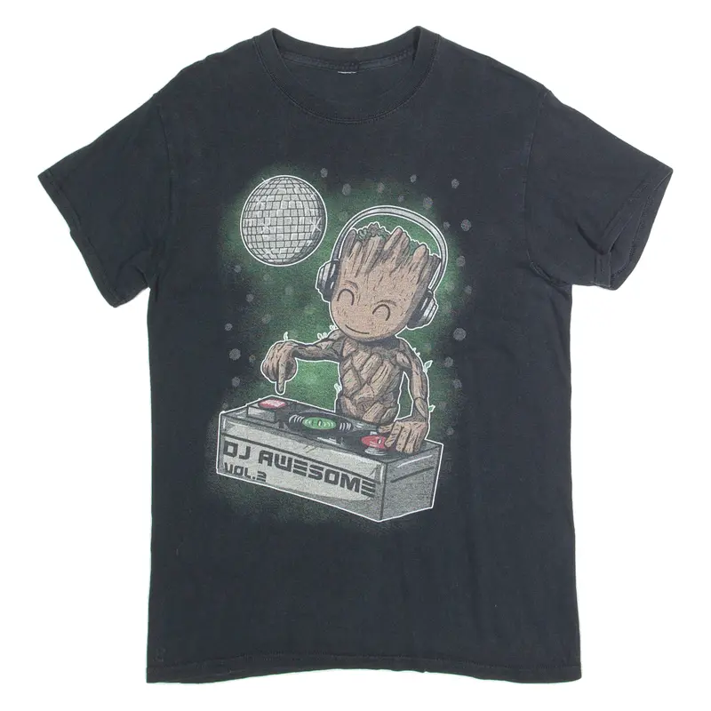 Groot Dj Awesome Mens T-Shirt Blue S 1