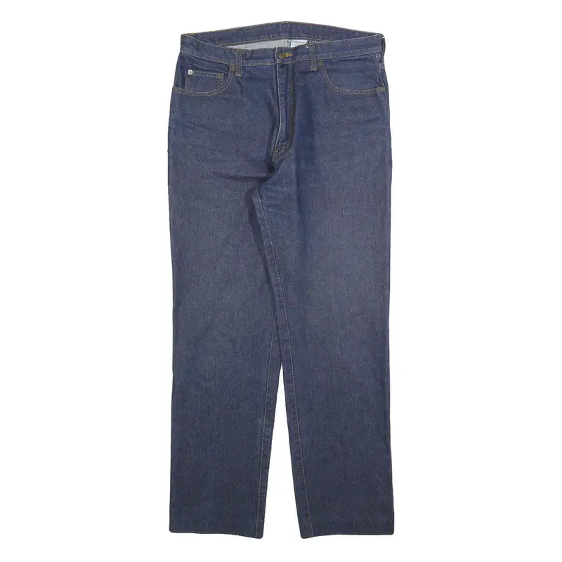 Gswd Mens Regular Fit Blue Denim Jeans Cotton Blend W34 L30 Classic Zip 1