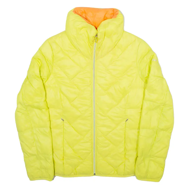 Guess Down Insulated Womens Puffer Jacket Yellow Nylon S 1