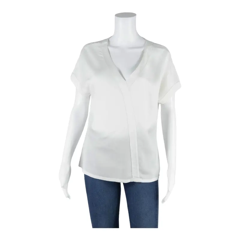 Guess Marciano Womens Blouse White V-Neck S 1