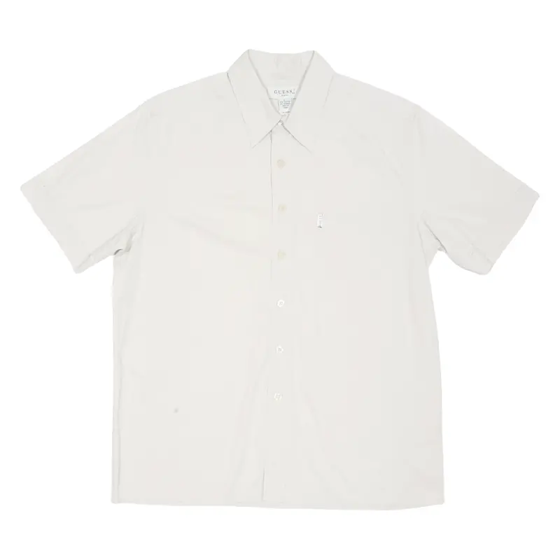Guess Mens Plain Shirt Beige L 1