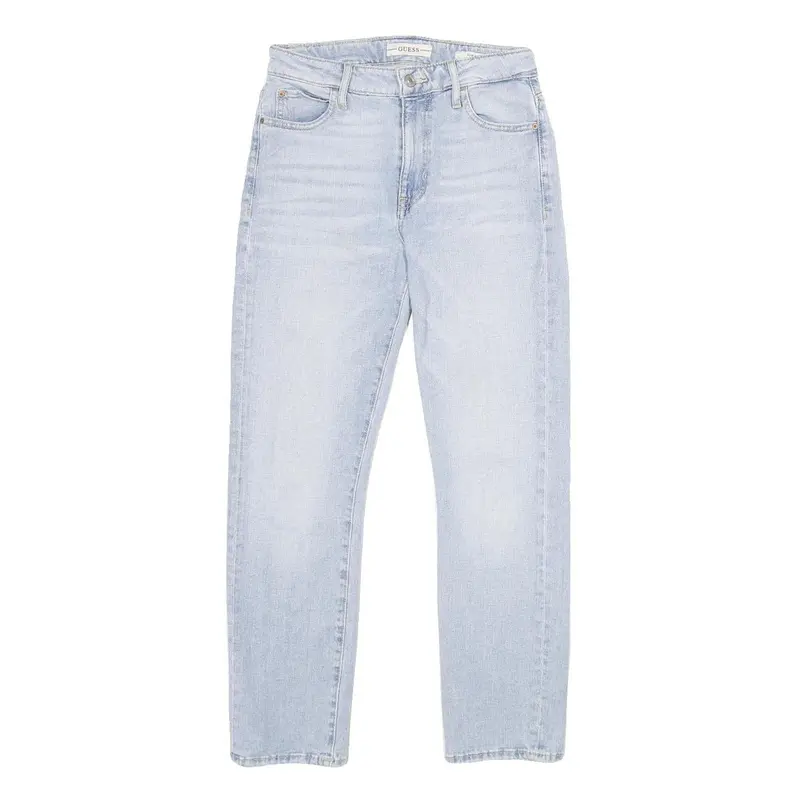 Guess Mens Slim Fit Light Blue Denim Jeans W26 L28 Stylish Zip Closure 1