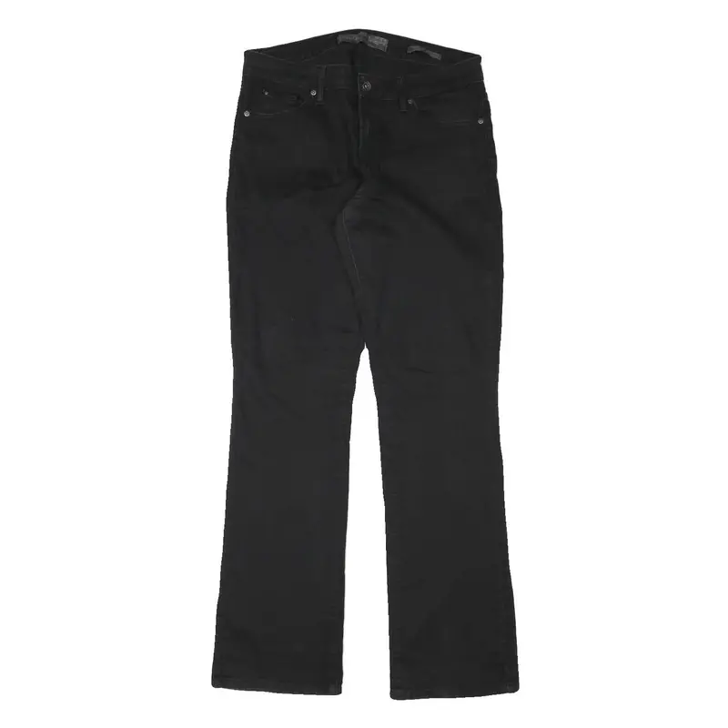 Guess Womens Black Regular Fit Straight Denim Jeans W31 L33 Zip Cotton Blend 1