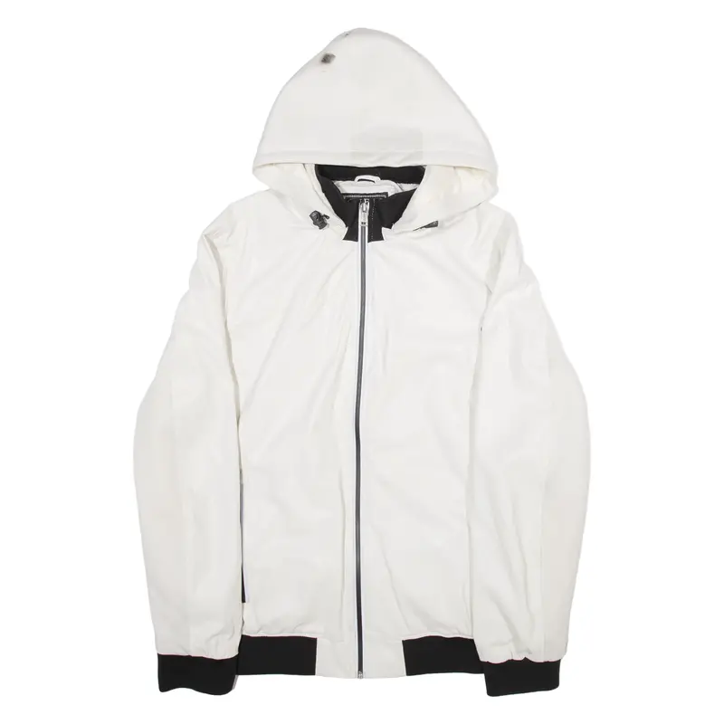 Guess Womens Jacket White Usa Hooded Xl 1