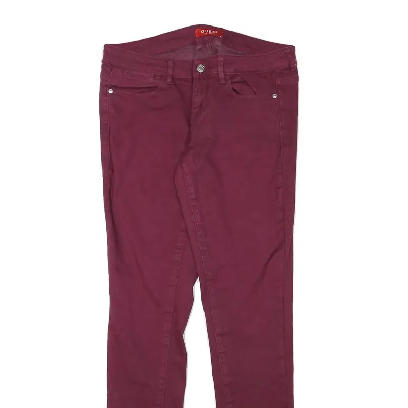 Guess Womens Jeans Wine Slim Skinny Denim W30 L31 Slim Fit Stretch Cotton 2