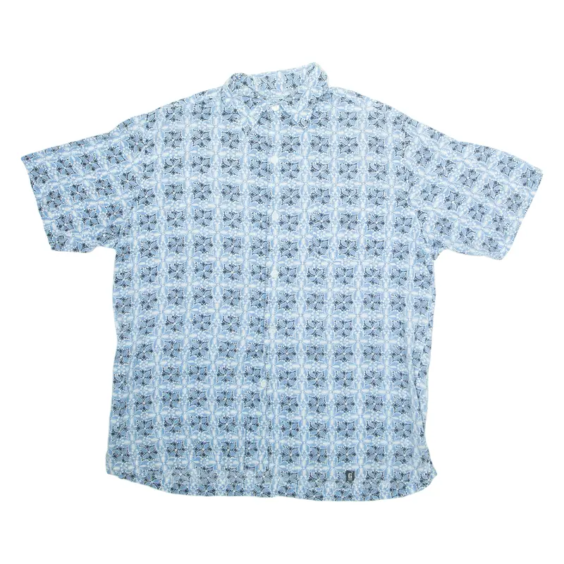 Guess Womens Shirt Blue Floral Xl 1