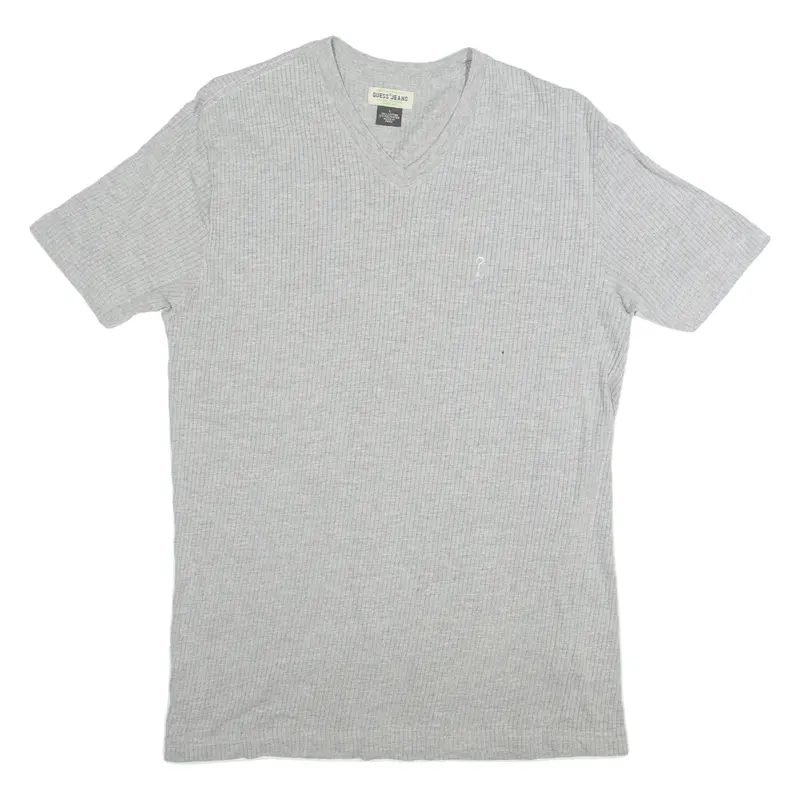 Guess Womens T-Shirt Grey V-Neck L 1