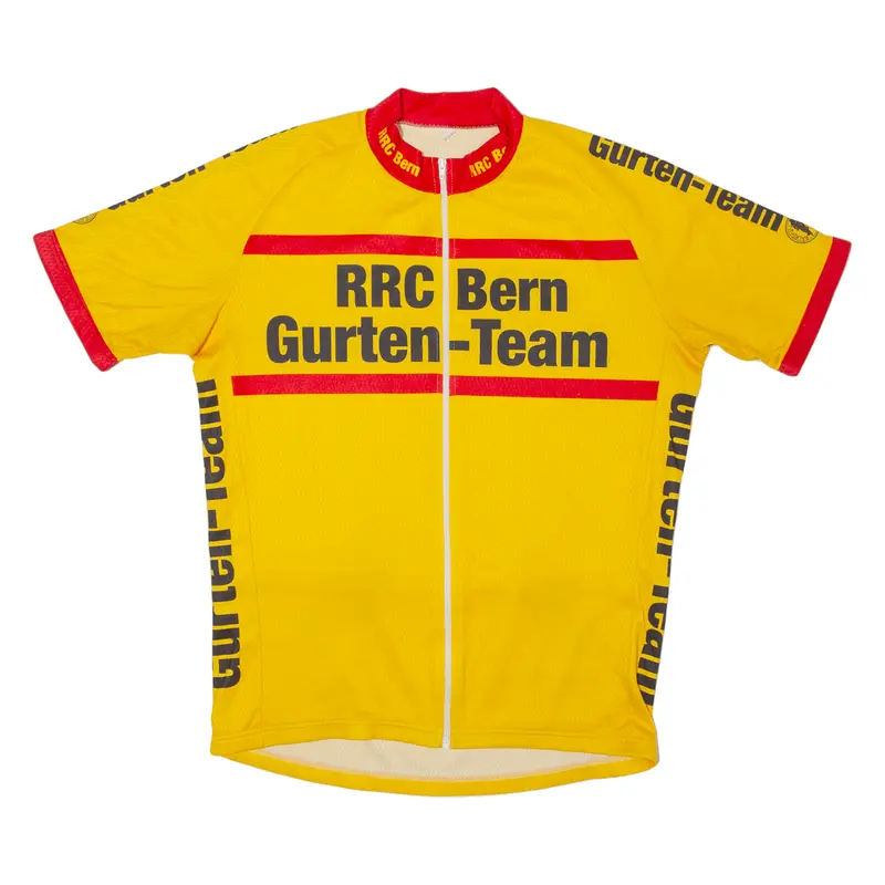 Gurten-Team Cycling Shirt Full Zip Mens Jersey Yellow M 1