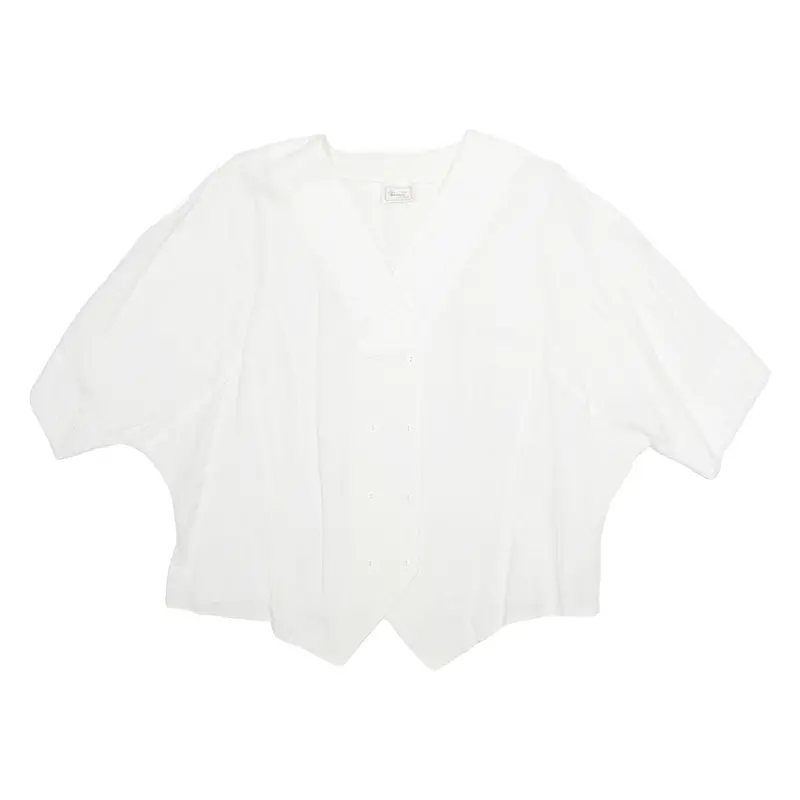 Gushi Womens Top White V-Neck L 1