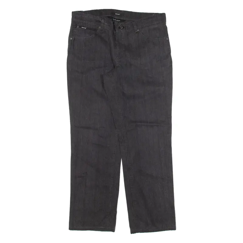 H.I.S Womens Trousers Black Regular Straight W34 L29 1
