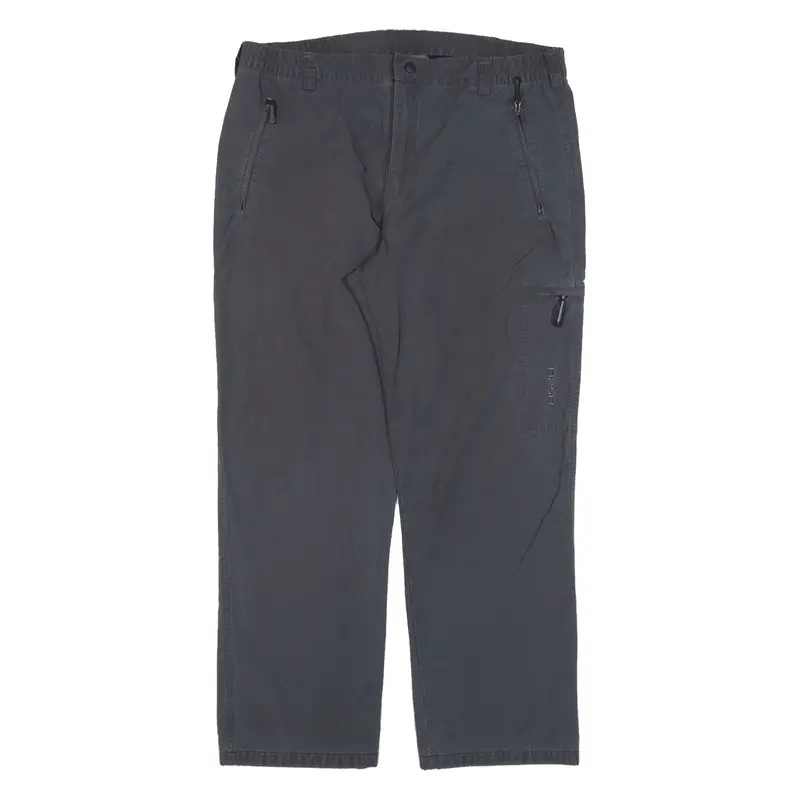 H52h Womens Trousers Grey Regular Straight W34 L28 1
