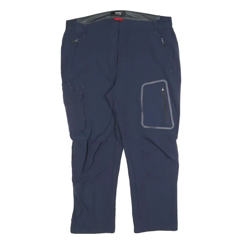 Hakro Mens Polyester Blend Navy Regular Zip Trousers W38 L27 Outdoor Workwear 1