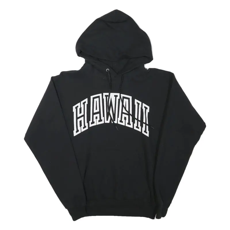 Hanes Mens Black Hawaii Pullover Hoodie S Cotton Blend Casual Streetwear 1